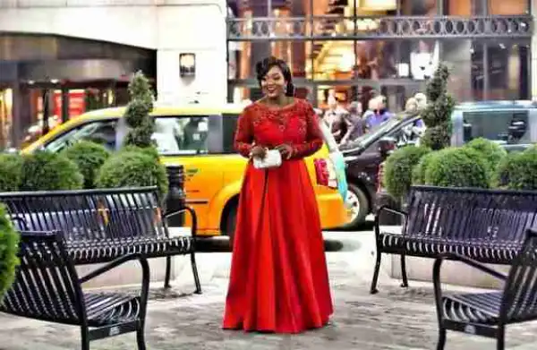 Actress Jackie Appiah Stuns In Beautiful Red Outfit As She Receives New Award (Pics)